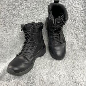 Bates E06510 Mens Tactical Boots 11 Extra Wide Black Leather Nylon Side Zip‎